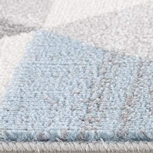 2’ X 10’ Navy Blue Geometric Diamond Runner Rug