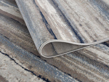 Blue And Beige Distressed Stripes Runner Rug - 2’ x 10’