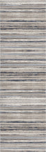 Blue And Beige Distressed Stripes Runner Rug - 2’ x 10’