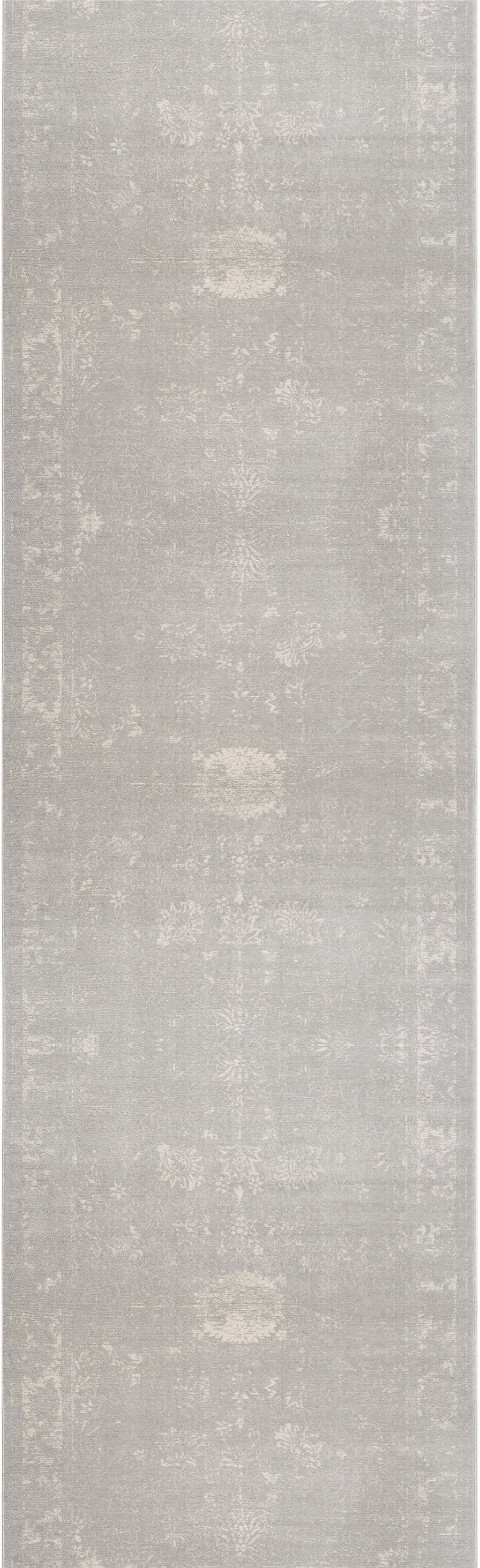 2’ X 8’ Modern Gray Distressed Runner Rug