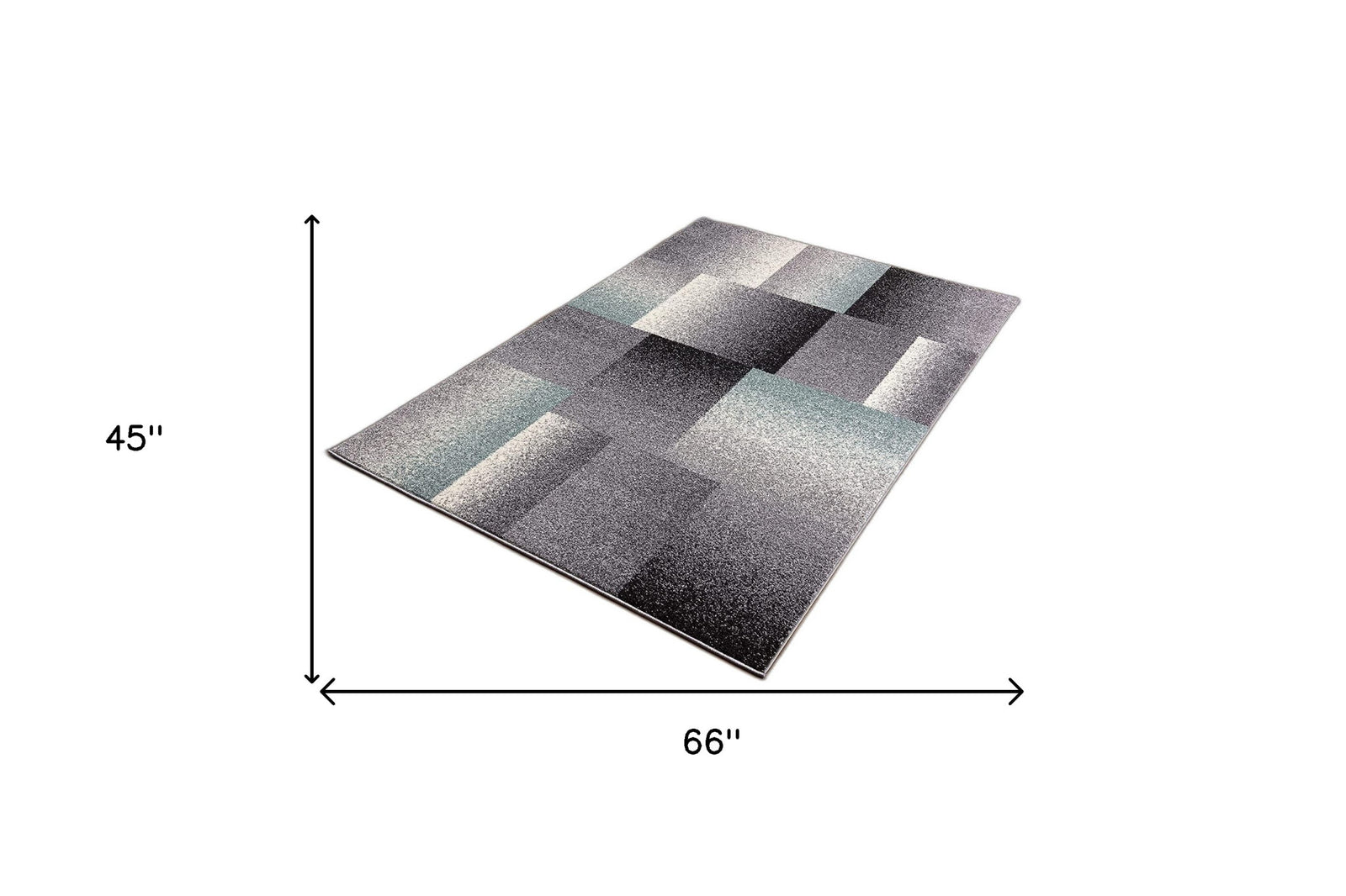 4' X 6’ Gray Modern Geometric Area Rug
