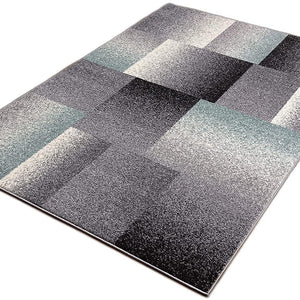 4' X 6’ Gray Modern Geometric Area Rug