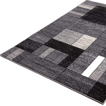 8’ X 11’ Gray Distressed Geometric Area Rug