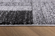 8’ X 11’ Gray Distressed Geometric Area Rug