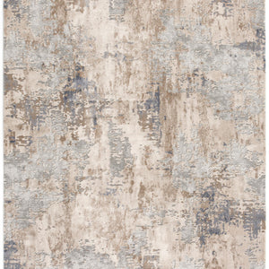 3’ X 5’ Beige And Ivory Abstract Area Rug