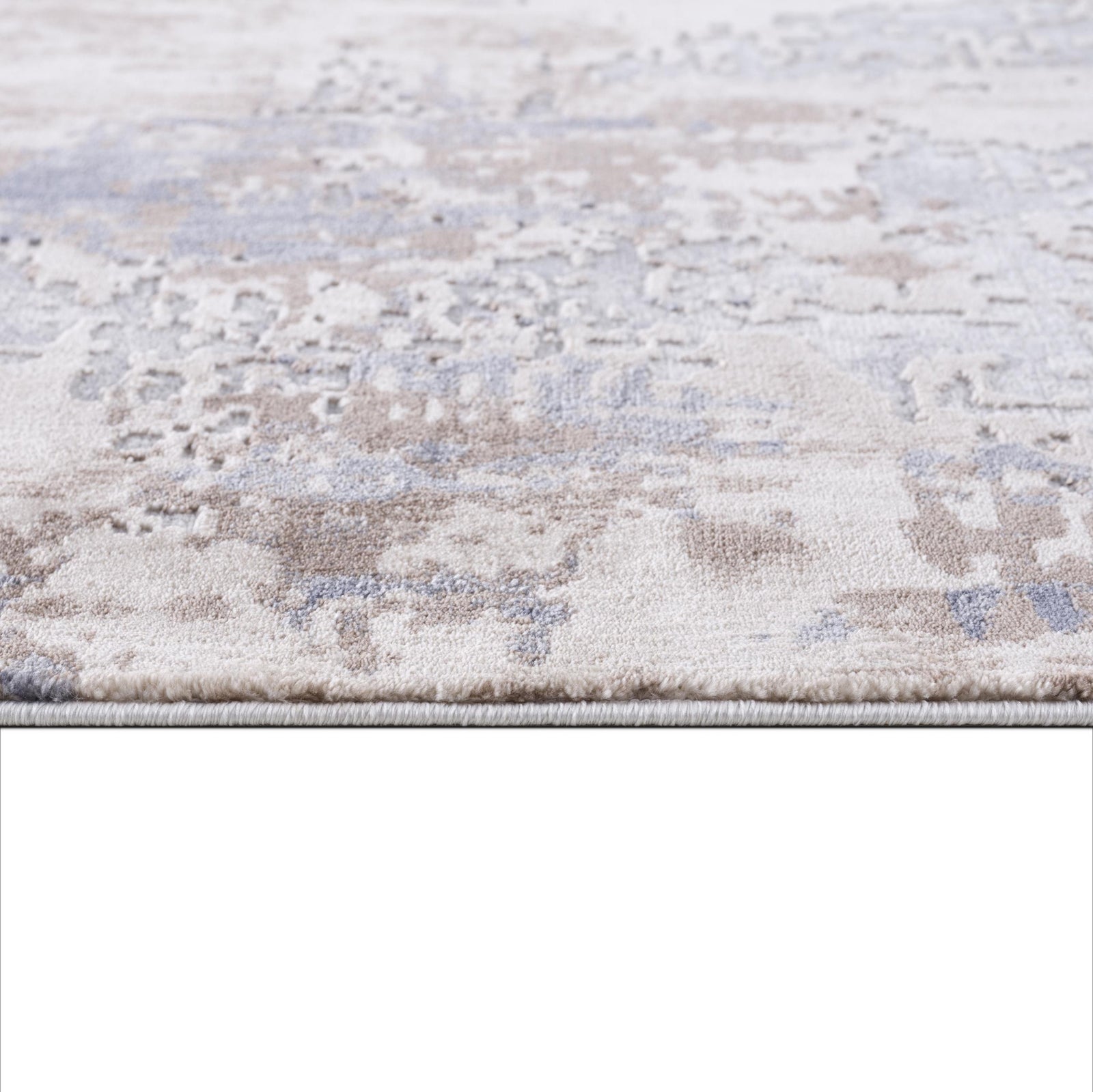 3’ X 5’ Beige And Ivory Abstract Area Rug