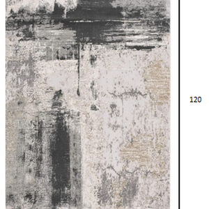 2’ X 10’ Cream And Gray Abstract Patches Runner Rug