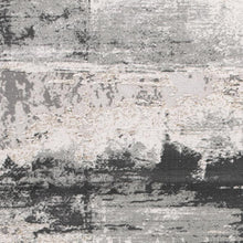 2’ X 10’ Cream And Gray Abstract Patches Runner Rug