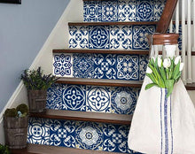 Midnight Blue And White Peel And Stick Removable Tiles 4