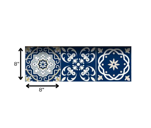 4" X 4" The Night Sky Mosaic Peel And Stick Removable Tiles