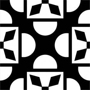 4" X 4" Black And White Coli Peel And Stick Tiles