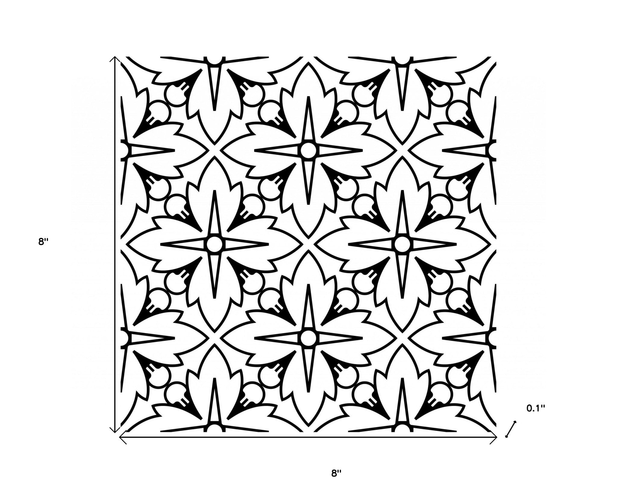 Black And White Silo Peel And Stick Removable Tiles - 4" x 4"