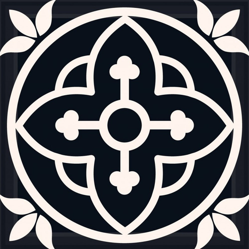 4" X 4" Black And White Rory Peel And Stick Removable Tiles