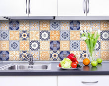 Yellow White And Blues Peel And Stick Removable Tiles - 4