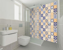 Yellow White And Blues Peel And Stick Removable Tiles - 4