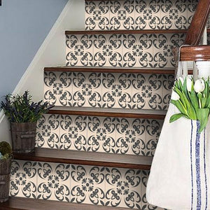 4" X 4" Charcoal Orchid Peel And Stick Removable Tiles