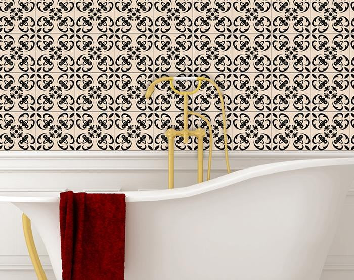 Mini Orchid Peel And Stick Removable Tiles - 4" x 4"