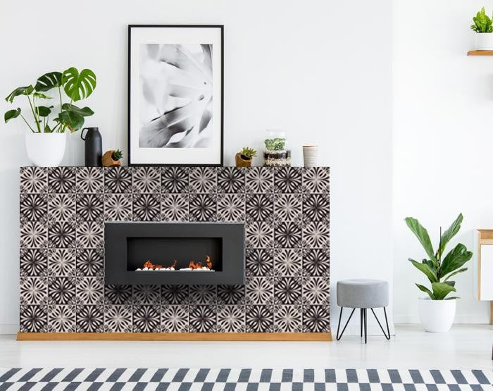 Cinnamon Swirl Peel And Stick Removable Tiles - 4" x 4"