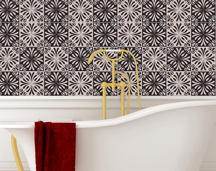 Cinnamon Swirl Peel And Stick Removable Tiles - 4" x 4"