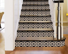 Intertwined Black And Cream Peel And Stick Removable Tiles - 4