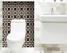 Intertwined Black And Cream Peel And Stick Removable Tiles - 4