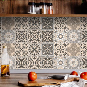 4" X 4" Espresso Brown Mosaic Peel And Stick Removable Tiles