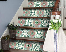 Vintage Green And Taupe Mosaic Peel And Stick Removable Tiles - 4