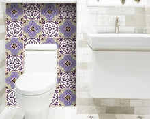 Vintage Purple And Taupe Mosaic Peel And Stick Removable Tiles - 4