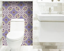 Vintage Purple And Taupe Mosaic Peel And Stick Removable Tiles - 4