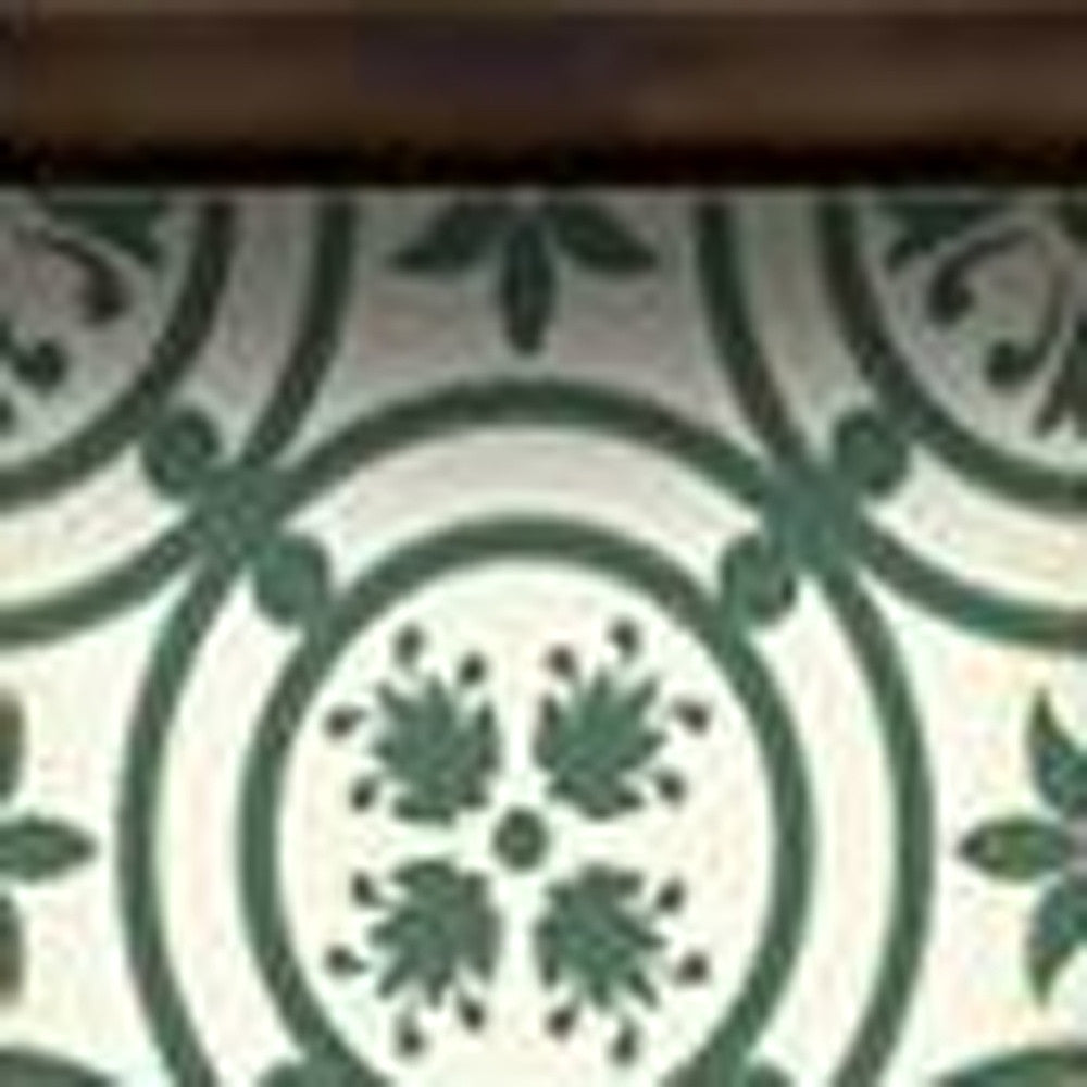4" X 4" Sage And Aqua Floral Peel And Stick Removable Tiles