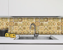 Vintage Beige And White Peel And Stick Removable Tiles 4