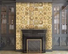 Vintage Beige And White Peel And Stick Removable Tiles 4