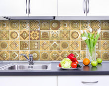 Vintage Beige And White Peel And Stick Removable Tiles 4