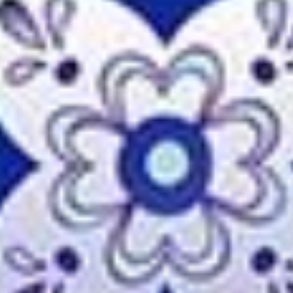 4" X 4" Vintage Turq Blue And White Peel And Stick Removable Tiles