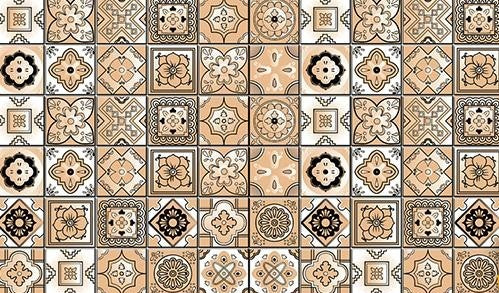 4" X 4" Shades Of Taupe Mosaic Peel And Stick Removable Tiles