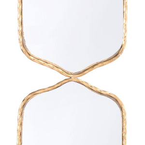 43" Gold Quad Geo Modern Wall Hanging Mirror