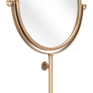 Gold Round Wall Mount Mirror