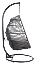 Basket Weave Gray Hanging Chair