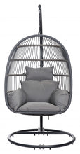 Basket Weave Gray Hanging Chair