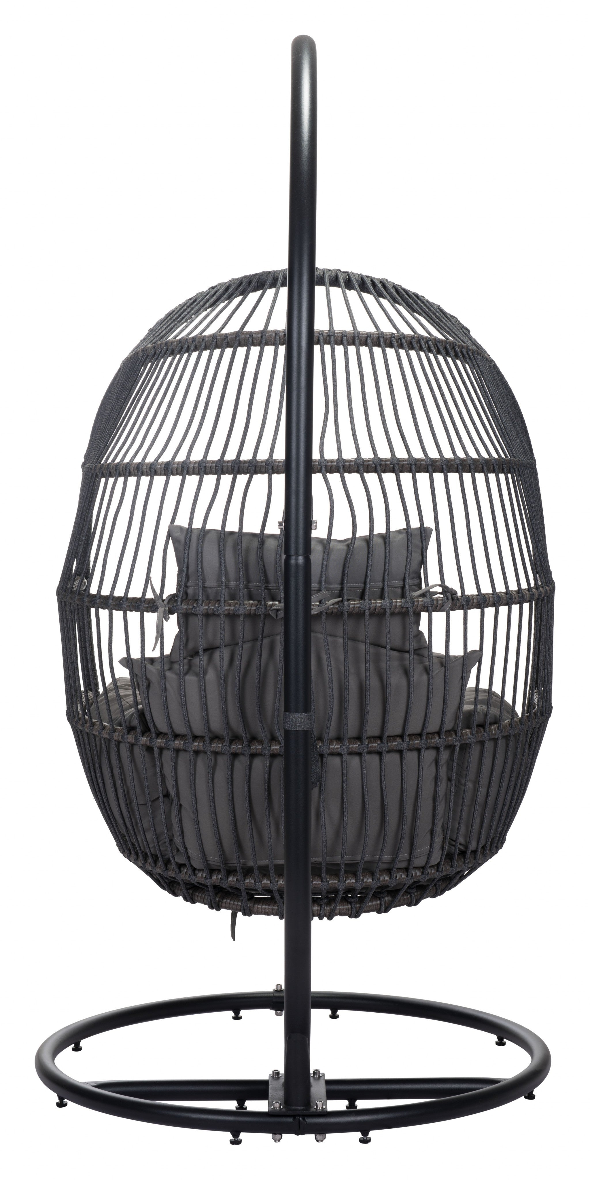 Basket Weave Gray Hanging Chair