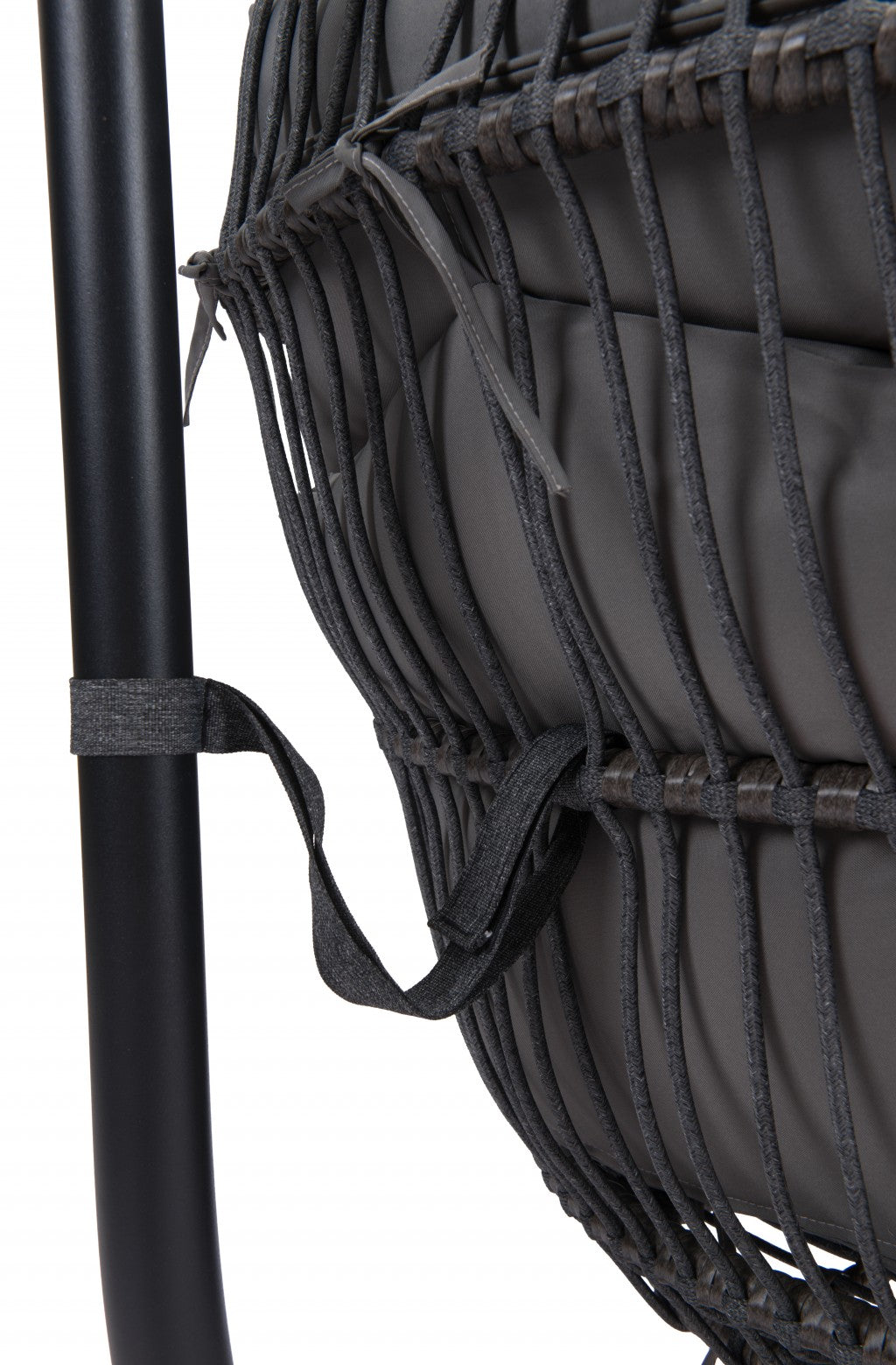 Basket Weave Gray Hanging Chair