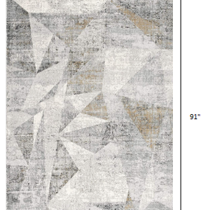 5’ X 8’ Gray Distressed Prism Modern Area Rug