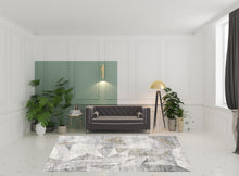 5’ X 8’ Gray Distressed Prism Modern Area Rug