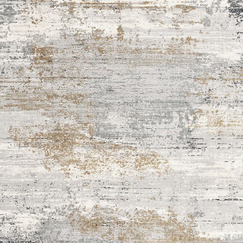 5’ X 8’ Gray Mod Distressed Strokes Area Rug