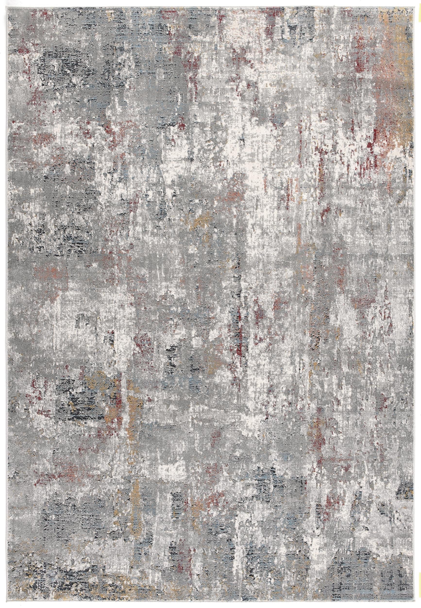 2’ X 10’ Gray And Ivory Abstract Runner Rug
