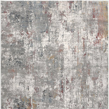 2’ X 10’ Gray And Ivory Abstract Runner Rug