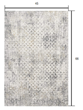 4’ X 6’ Gray And Ivory Distressed Area Rug
