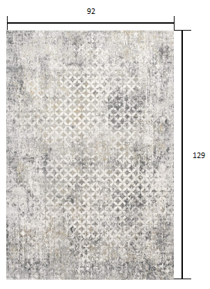 4’ X 6’ Gray And Ivory Distressed Area Rug