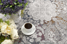 5” X 8” Gray Abstract Patterns Area Rug