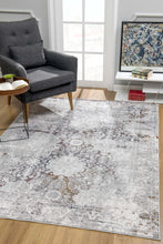 5” X 8” Gray Abstract Patterns Area Rug